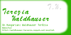 terezia waldhauser business card